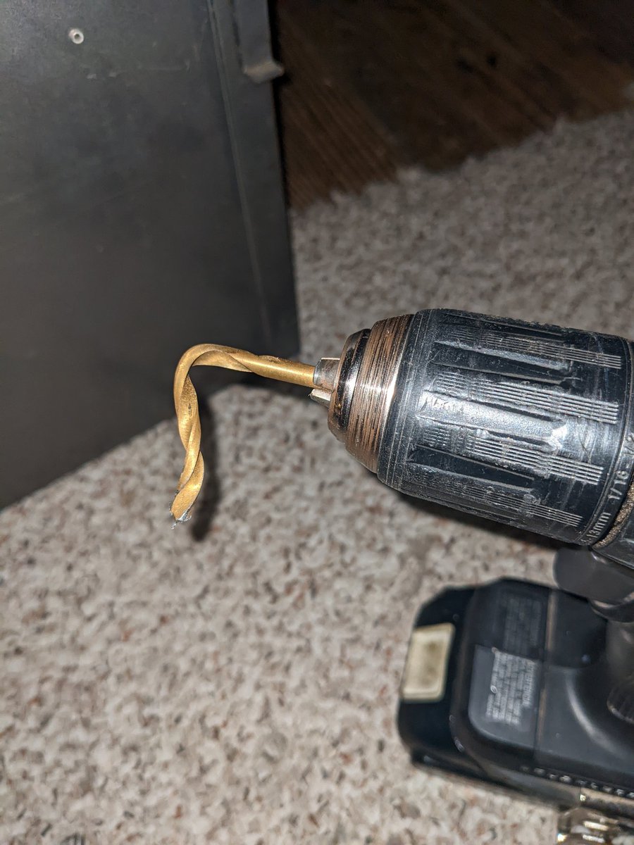 I might have pressed on the drill bit too hard hehehehe