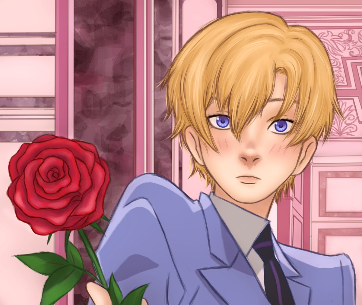 Finished? this on stream today any who thank you everyone who hung out!  #Tamakisuoh #art #digitalart #ouran #OuranHighSchoolHostClub #ohshc
