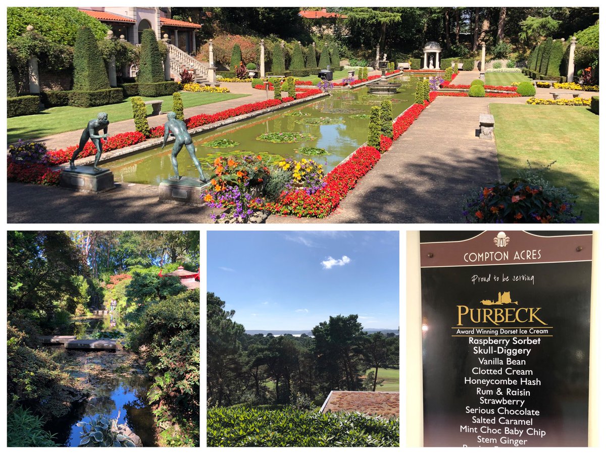 46 years since my first visit Compton Acres was beautiful &amp; as captivating as ever today. 

So good to introduce Claire, Martha &amp; George to the splendour of <a href="/ComptonPlants/">Compton Acres</a> the view across to Brownsea Island &amp; they have my favourite <a href="/PurbeckIceCream/">Purbeck Ice Cream</a> too.