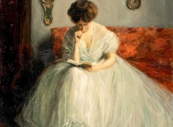 paintings of ladies reading;