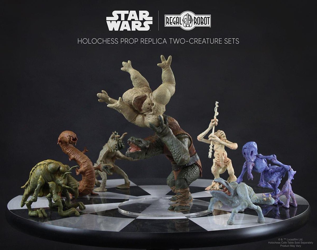 TomSpinaDesigns's tweet photo. Working with @PhilTippett to offer exacting replicas of the classic #Starwars #Holochess creatures was a dream project through our other business @RegalRobot! https://t.co/ZuG4aNeNiC
#StarWars #RegalRobot #Dejarik #PhilTippett https://t.co/miZJx959Vj