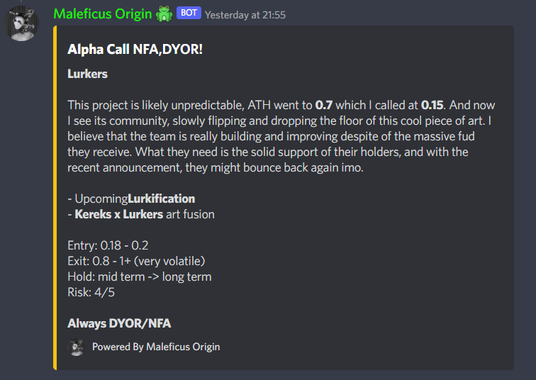 maleficusorigin's tweet photo. Today, we just started with our sub-utility called Maleficum Network

The First Strategical collabs with; @chalkdegen 

Fcfs x20 with Degen Penguins. @DegenZPenguins 

Fcfs x20 with Mythologicals. @MythologicalSol 

x1 Alpha Calls for @LurkersNFT_ https://t.co/HV8anHAapt