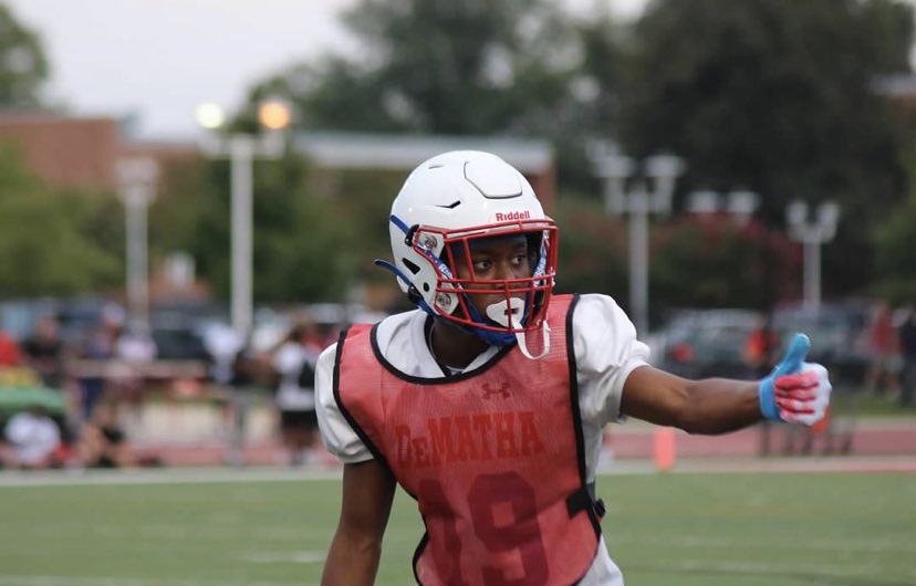 Played in my second (Vasity Scrimmage against Spalding) did great, made some great blocks and got  1 reception. This just the beginning of a long road! Let’s work! #freshman #demathastags 🦌