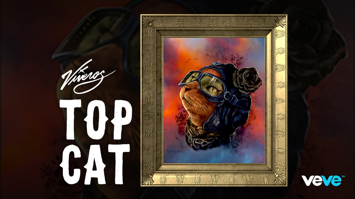 veve_official's tweet photo. Our next #VeVeArtworks 1/1 silent auction starts Monday!

@BrianMViveros builds on his new CatTrooper "Arm-Me" world, which he calls 'CatLandia'. Top-Cat is the captain &amp; pilot of the ship.

Winner also receives 1/1 16x20 giclee fine art print, hand embellished &amp; signed by Brian! https://t.co/FwOY5CPoSq