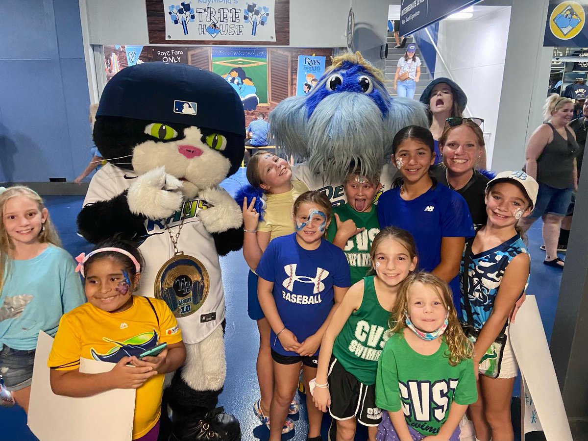 CVSTSwimming's tweet photo. Florida Swimming Day with the Rays and #CVST is well represented! #GoRays #GoVillage #FunnestTeam #LoveThisSport @floridaswimlsc https://t.co/MWPLQF1Dce