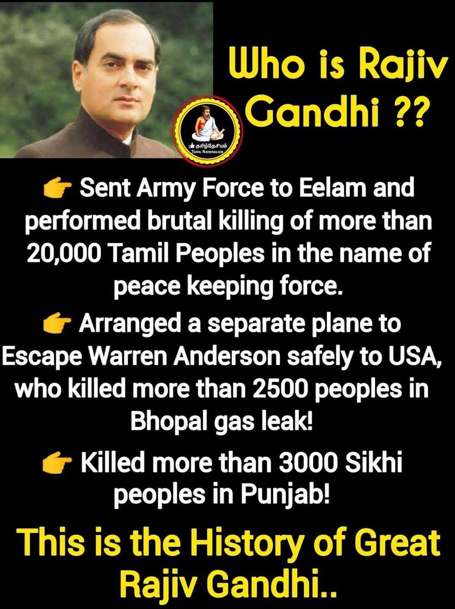 BharatKaaLal's tweet photo. Today 20 Aug #RajivGandhi Birthday. According to Numerology (2+0=2) He was 2 Numbari. So was his Deeds all was 2 Numbari. 
#राजीव_गांधी_का_सपना_पूरा_करो More Scams 😀
#India #2YearswithDynamite #BoycottBollywood #Mardin #AFLDonsTigers #stuask #zomerhit #fcmagf 
#OMFCNA #AskScott https://t.co/Lq71djpz73