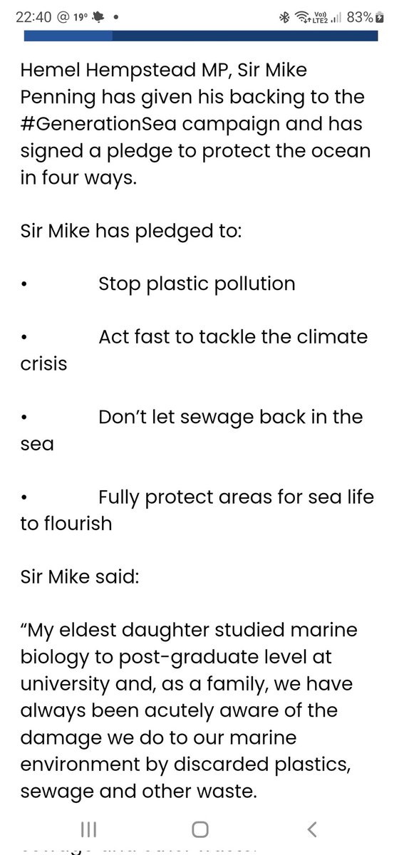 LizFraser65's tweet photo. This is my Conservative MP Sir Mike Penning who voted to allow Water companies to continue to dump sewage into our oceans and rivers- despite his daughter being a Marine Biologist, and going against a previous pledge! https://t.co/3UGggR6trF