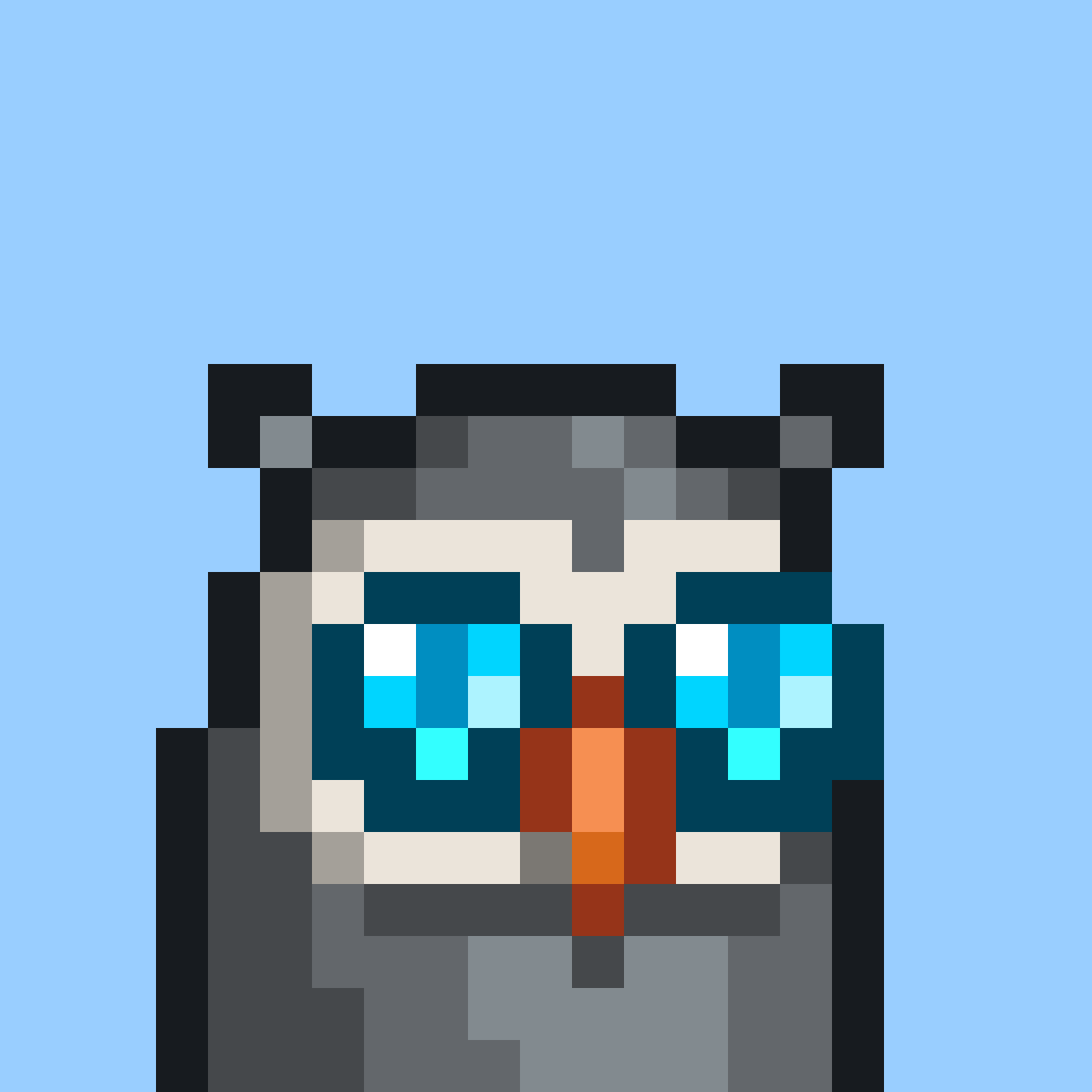 tricksteth's tweet photo. @themartinhyu @veefriends @Flyfishclub @moonbirds I would also love to connect with moonbirds owners, as I've spent the last couple of weeks redrawing all (including yours, attached) to their half-sized versions. Let's chat? https://t.co/OUKBjvcDJ5