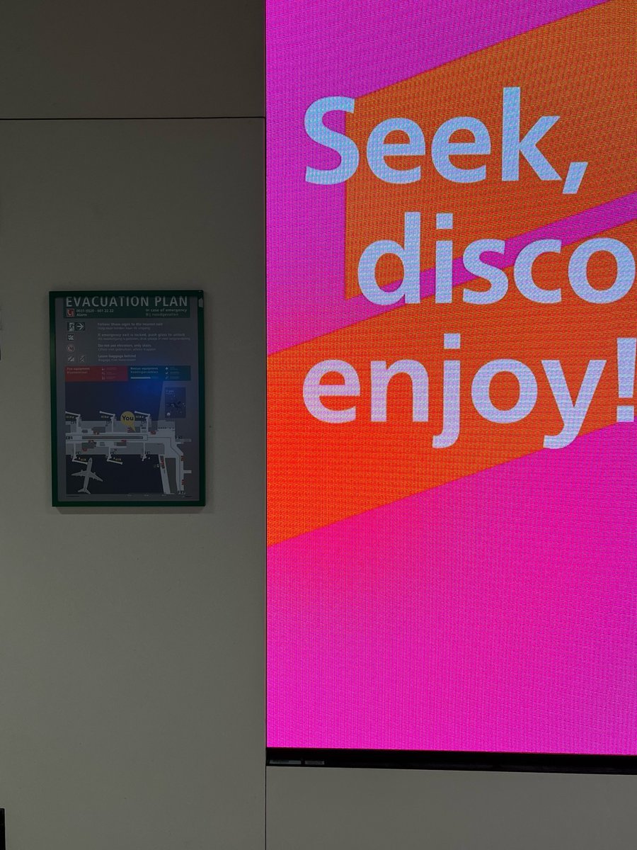 Morgan Campbell (@motionickness) on Twitter photo I found the subliminal message next to the evacuation plan. I found the subliminal message next to the evacuation plan.