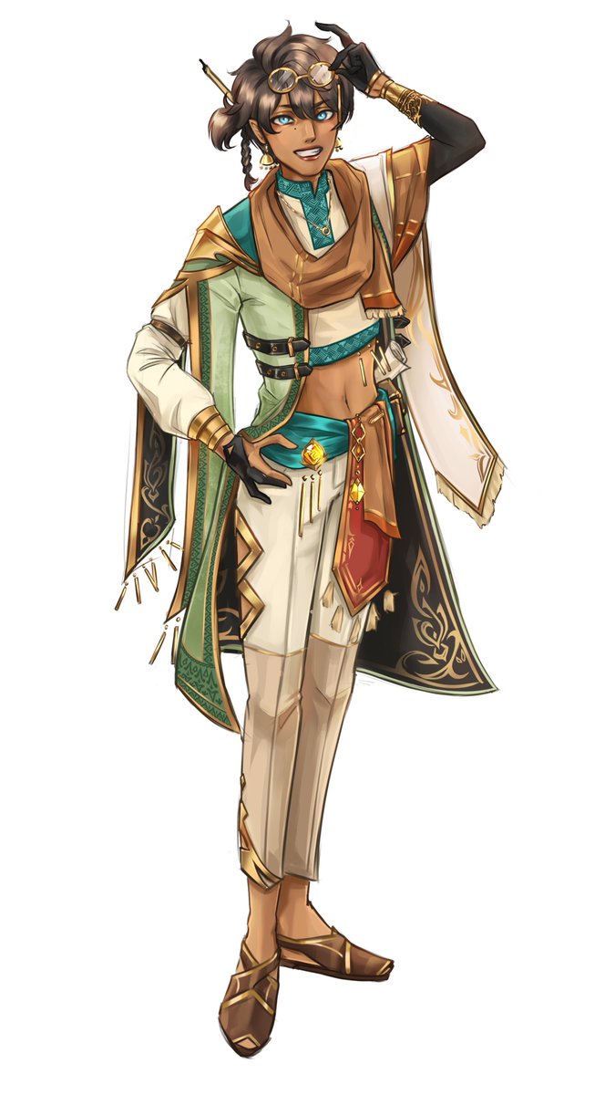 moonlightbasket's tweet photo. // genshin leak

My concept for Kaveh! I imagine he'll be a geo vision holder~ 🤭

#GenshinImpact #原神 #Sumeru https://t.co/iDp6u3sGtD