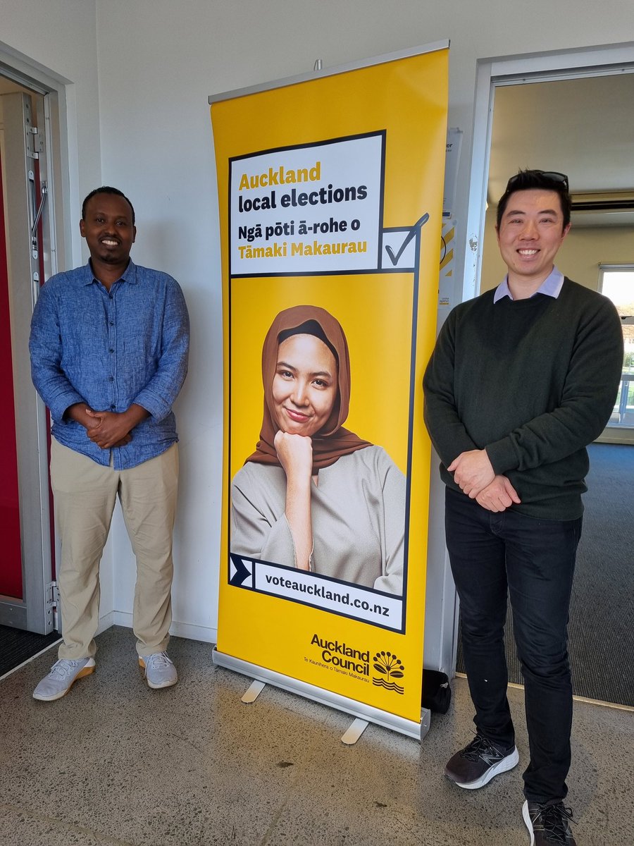 bobbythekiwi's tweet photo. Was another busy day out campaigning yesterday with @AbdulMohamudnz, a election info event for migrant communities at Wesley Community Centre and door knocking the northern reaches of Mt Roskill. Vote @roskillcv! https://t.co/o6ulRBl7rG