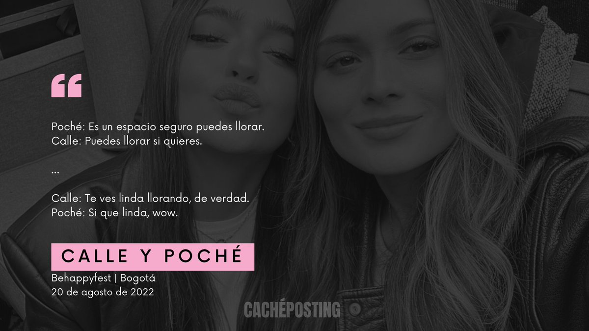 cacheposting's tweet image. "Es un espacio seguro puedes llorar"
"Puedes llorar si quieres"

Calle y Poché animando a una cacher que se emocionó en el evento de hoy.