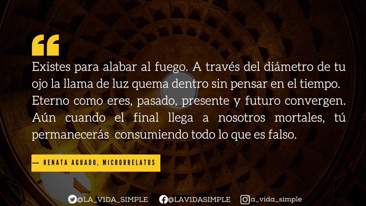 LA_V1DA_SIMPLE's tweet photo. Existes para alabar al fuego. A través del diámetro de tu ojo la llama de luz quema dentro sin pensar en el tiempo...
#microrrelatos #microrrelato #microtexto #microtextos #microcuento #microcuentos #microcuentosenespañol @UNLUGARCOMUN1 #diámetro https://t.co/u6H0lkFWWu
