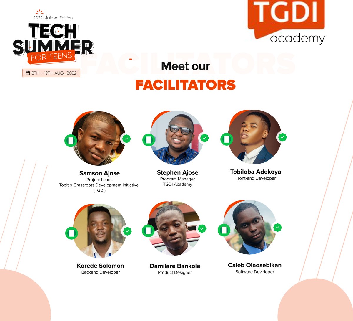 ngtgdi's tweet photo. @mayowaajiboye05 @SpectraDY @gsams21 @steveajose @Kolexx_1 @iamtofunmie @baddorichy @Cayleb01 @BiodunAkinlawon @theakinakinboye Thank you for ensuring that those in disadvantaged communities have the opportunity to learn and be digitally equipped and relevant in our world today.
#techsummer #tgdi #academy #tech #TechSummerForTeens #uiux #css #html #javascript #productdesign #grassroots #development #tech https://t.co/wuEKi10TuP