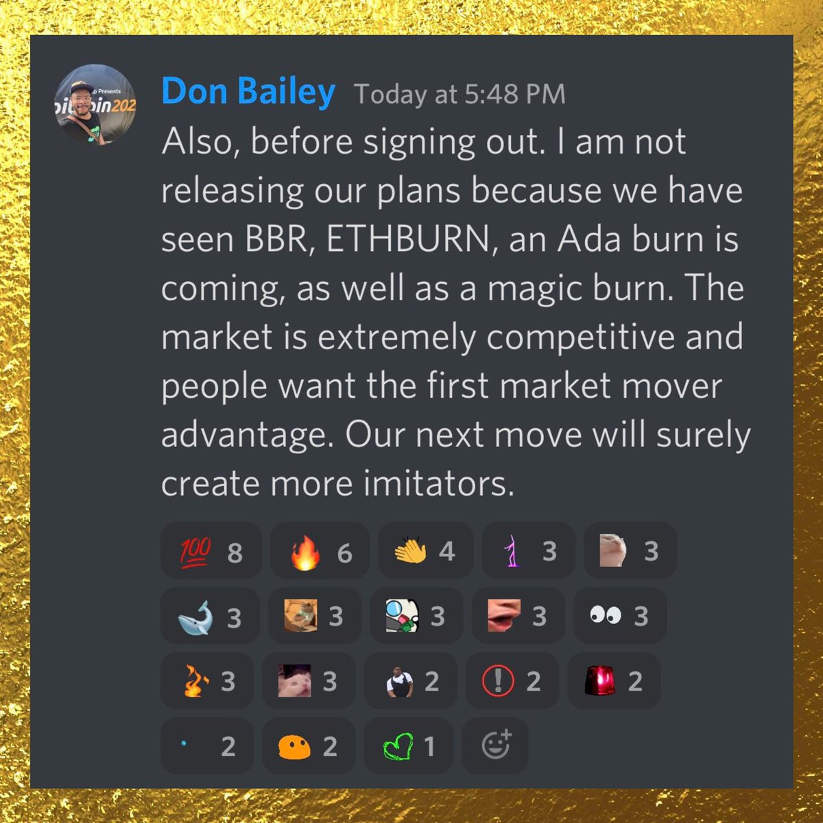 There is only one original with real utilities!! Don't be fooled by scammers and ruggers!!🔥🔥🔥 #BitBurn #BB #BBTF #BTC @go0sedog <a href="/DonBaileySpeaks/">Don</a>