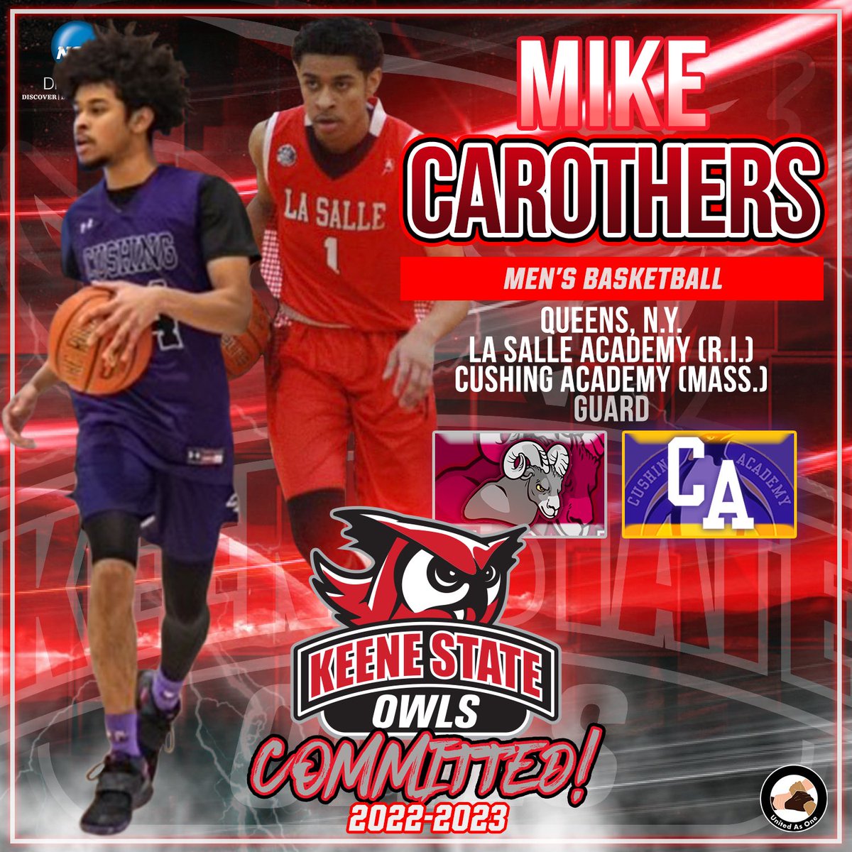 KSCBasketball's tweet photo. Next up! We are excited to introduce the fourth member of our 2022-2023 class, Mike Carothers! Mike will be an incoming freshman this fall. Welcome to Owl Nation! 🦉🏀
#KSCMBB https://t.co/jUoxEJR3qZ