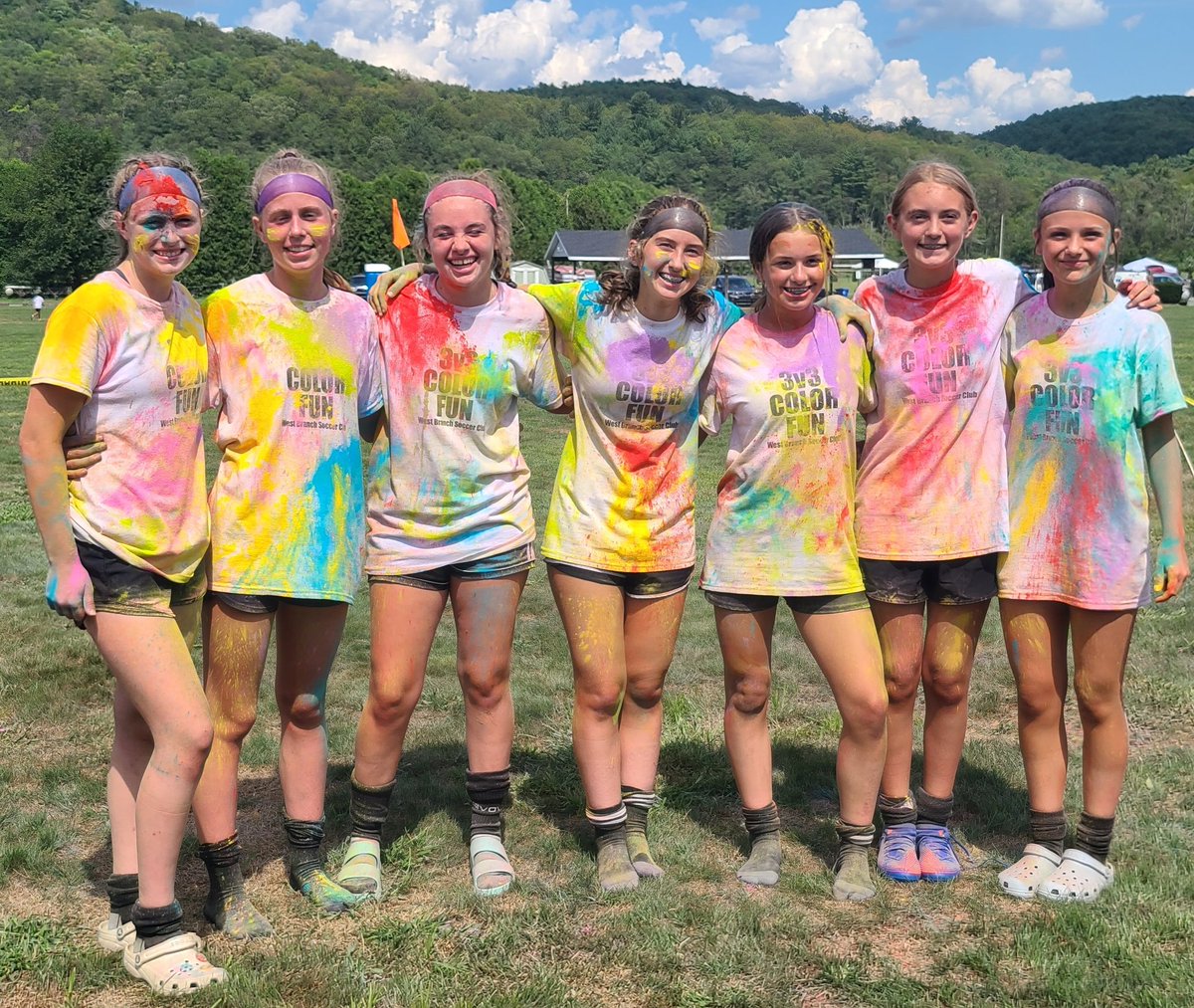 MadyGrindstaff8's tweet photo. Great times at the 3v3 color fun soccer tourney today with my friends. We took 2nd, they got 3rd!! Oh, and we ALL got colored!! #colorfun #Rampage #Eagles https://t.co/rm9LwJsroy