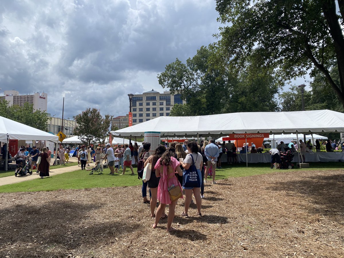 A beautiful and hot day for the literary lawn party of Jackson! 
It was a magical time to celebrate books and hear from the authors who penned them. 

Thank you everyone for coming out and supporting literature! It’s our honor and privilege to host this for y’all every year.