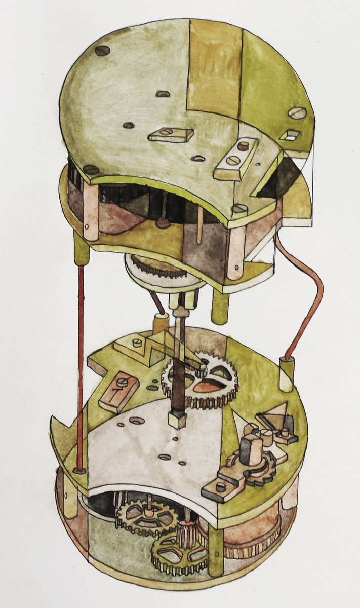 Frances_Humbolt's tweet photo. Studies of the inside of a clock (2016). #Steampunk #Coggs #oldstudies https://t.co/4nG9UzcZ4A