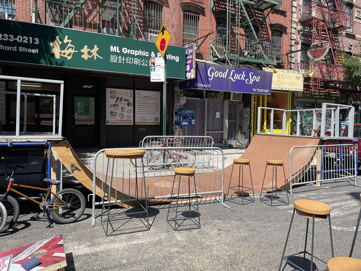 nydacinc's tweet photo. Block party mini ramp for on Orchard Street. https://t.co/3fsN0vadG3