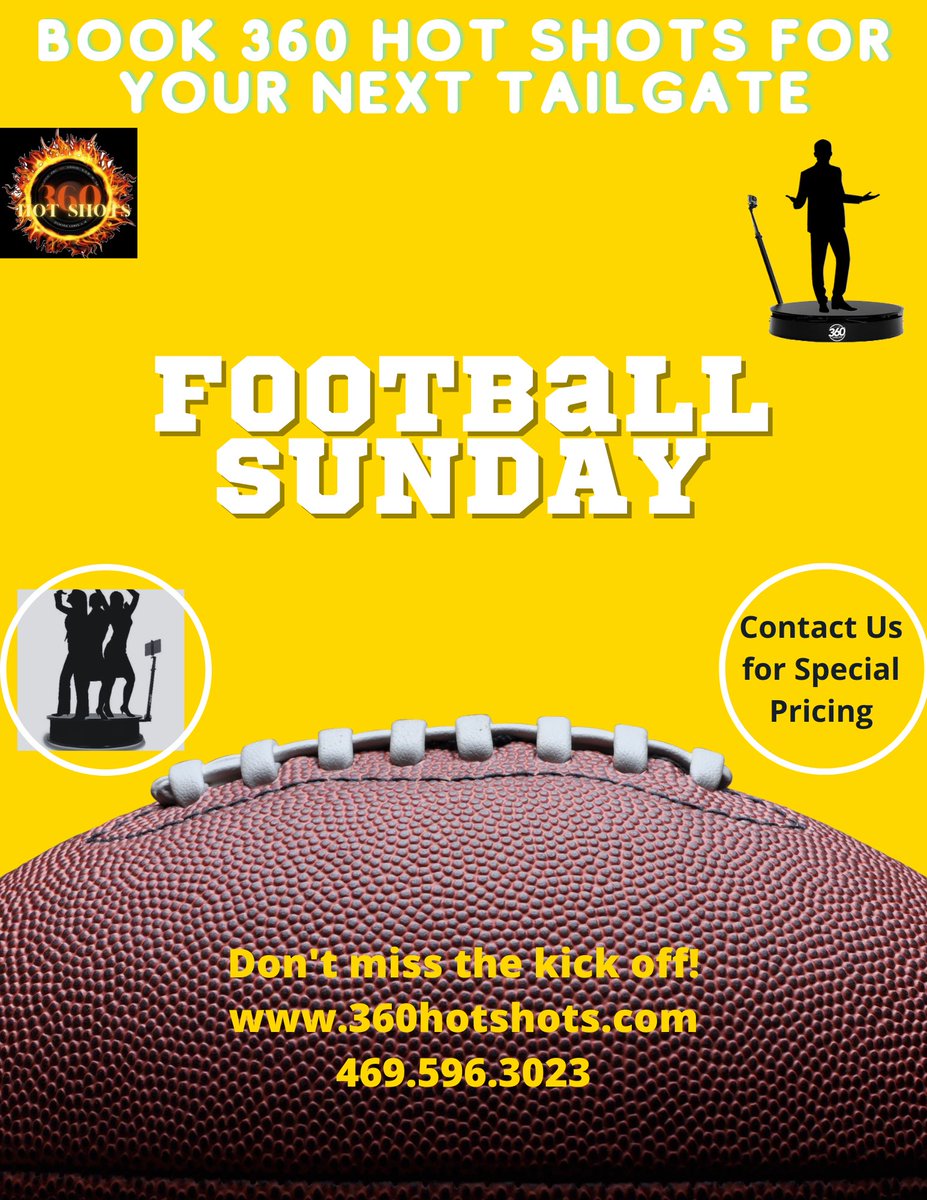 360hotshots's tweet photo. Football 🏈 Season is here! Add a 360 Video Booth or our IPad Selfie Booth to your next tailgate! Contact us for special pricing for your next event. Don’t miss out! 

#360hotshots #dfwevents #videobooth360 #selfiebooth #footballseason #whoyouwit #eventplannerdfw https://t.co/BcSUgvDVmN