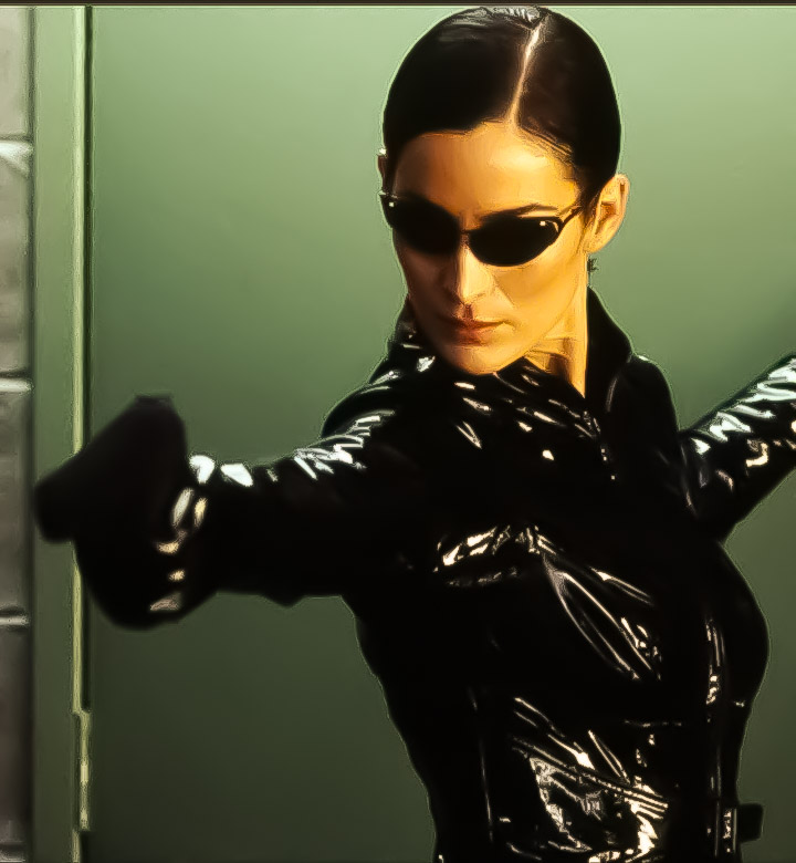 Feliz Aniversário ,  Carrie-Anne Moss. Happy Birthday,  Trinity. 