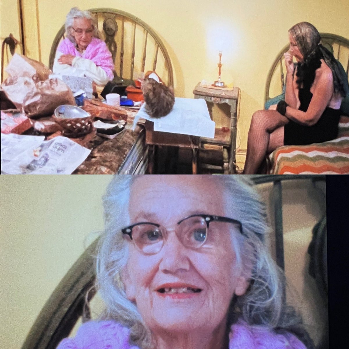 PaulsMovieTrip's tweet photo. Introducing my mother-in-law to #GreyGardens Lost count how many times I’ve watched it over the years. One of these days I’ll make the trek to the esteemed estate. #LittleEdie #BigEdie #staunchcharacter https://t.co/oGdxr2xDUt