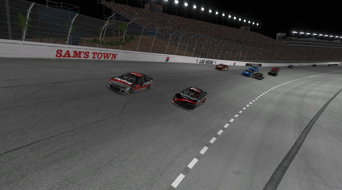 EliteCupRacing's tweet photo. Wow what a race @LVMotorSpeedway , Congrats to @ChadSul91753702 and Thanks to @213simwear for another great broadcast. Also a tip to the cap for @Michael31304761 for his first pole of the season with @EliteCupRacing After a week off we head to @AutoClubSpdwy https://t.co/JjYyJaOq5d