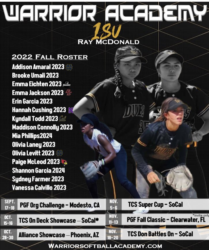 MaddyConnolly's tweet photo. Fall 2022 schedule is out! Can’t wait to take the field with these girls! @warrioracademy_ @TopPreps @LegacyLegendsS1 @MaribethGorsuch @cbreault12 @rittmanjohn @SandraWente @CoachPinkerton @CoachKristaWood @CoachLarissaA @J_Cottrill_ @CoachJordanSB @jakesidwell_UVA @KatieRepole https://t.co/K5dH5OPUOL