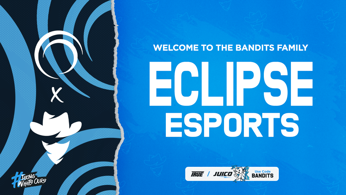 BanditsESC's tweet photo. We are excited to announce @EclipseEsportOC will be joining the bandits family.
#PlayLikeABandit | #TakingWhatsOurs https://t.co/93g976dpno