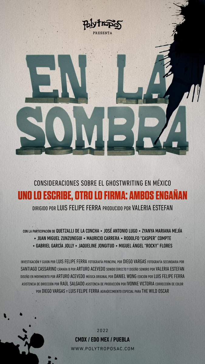 FERRALUISFELIPE's tweet photo. GOOD NEWS FOR @PolytroposAC ! IN THE SHADOWS was just selected by Lift-Off Filmmaker Sessions @ PinewoodStudios! #GHOSTWRITINGENMÉXICO https://t.co/8WB4lojtGW
