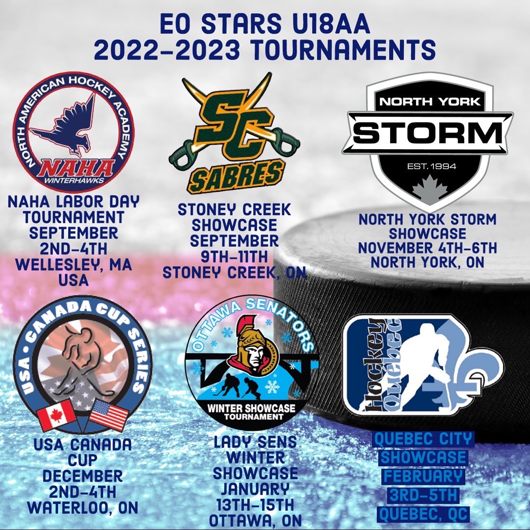 eostarsaa's tweet photo. Our teams will be attending the following tournaments! Thrilled to play in such great tournaments &amp; play against great teams! https://t.co/T6djJcPdw0