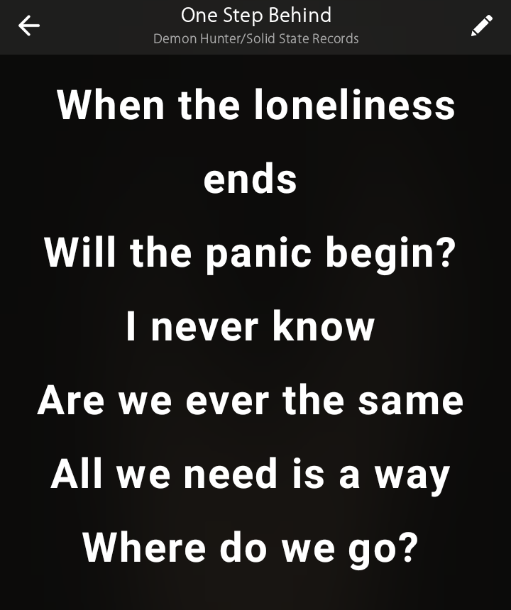 JackieSparrowJr's tweet photo. "When the loneliness ends, will the panic begin? I never know. Are we ever the same? All we need is a way. Where do we go?" Jackie Jr said as he was singing Demon Hunter.
#DemonHunter #OneStepBehind #Outlive #ChristianMetal https://t.co/2PWHRbqNnv