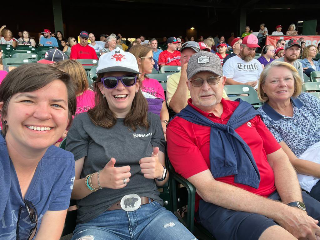 KateontheAir's tweet photo. Parents first Bats game! #gobatsgo #louisville https://t.co/HP326laaNV