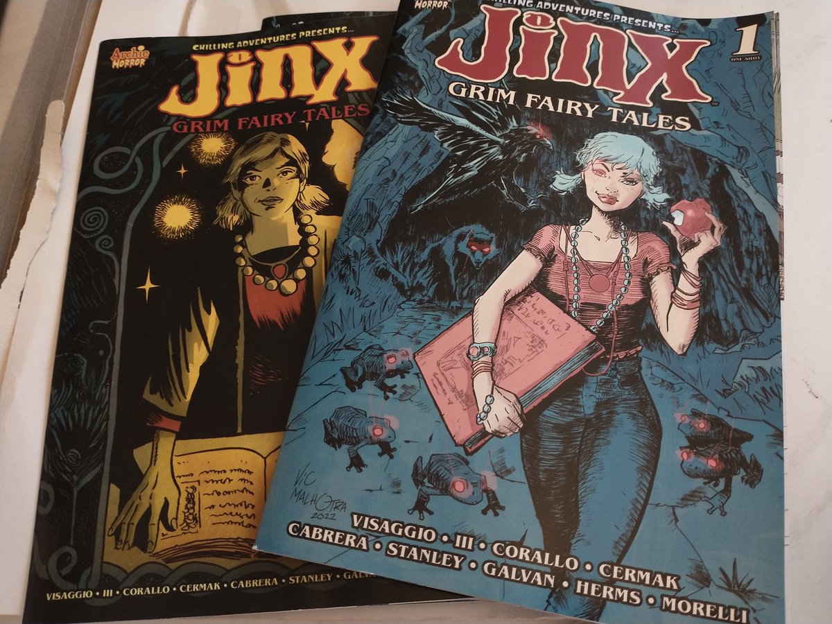 craigcermak's tweet image. Returned from a mini vacation to find these waiting for me and it was really cool to look through. Very happy to have been a part of an Archie comic, and to have drawn such a fun story. Jinx's Grim Fairy Tales #1 in comic shops now!