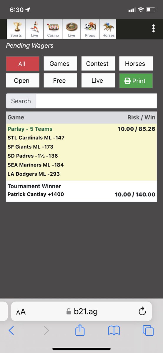 If I hit this parlay tonight I will throw it all on the 9 tomm. Guaranteed. In honor of BILL