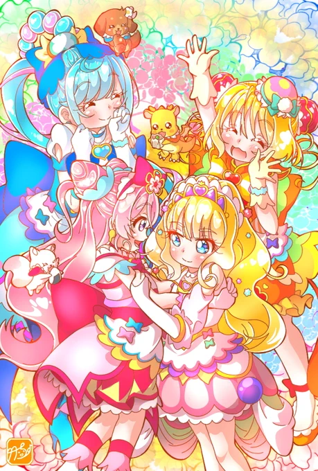 デリシャスパーティプリキュア、このあとすぐ!#デパプリ #precure #絵描きさんと繋がりたい #私の絵柄が好みって人にフォローされたい 