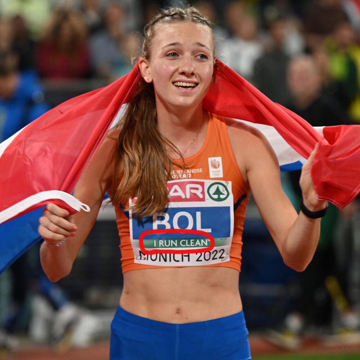DSotoOrtiz's tweet photo. Muy bien todas las estrellas del Europeo de Atletismo con el mensaje de 'Irun limpio'. https://t.co/c5oTPJ2OA6