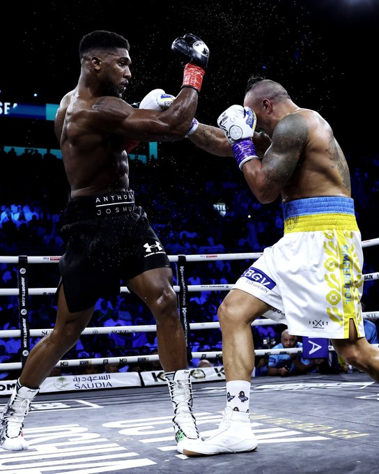 Oleksander Usyk defeats Anthony Joshua and retain his WBA, IBF, IBO &amp; WBO Heavyweight belts. #Usyk #Antony #UsykJoshua2