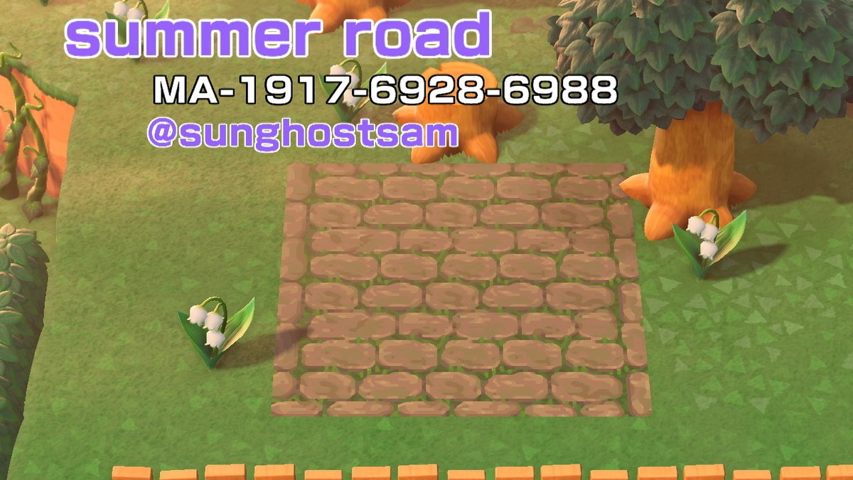 sunghostsam's tweet photo. Summer Road // Spring Road #ACNHdesigns #ACNHdesign #ACNH https://t.co/vaqBzWevl2