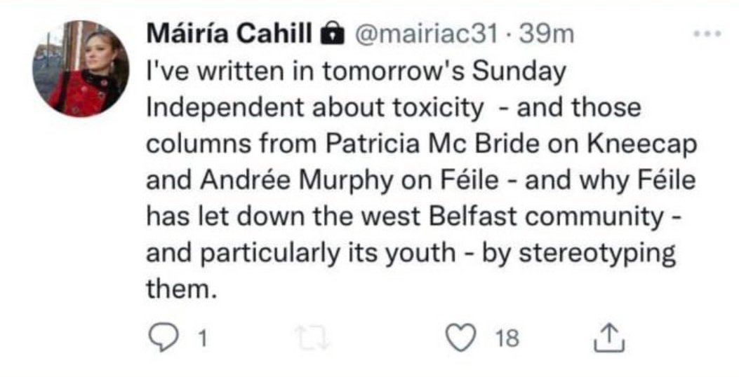 Politicorak's tweet photo. So a woman who has done absolutely nothing to help young people in the North has written a column attacking two woman @andreemurphy and @IRLPatricia who spend their lives helping others. 🙄 https://t.co/Gqqp8pNIWv