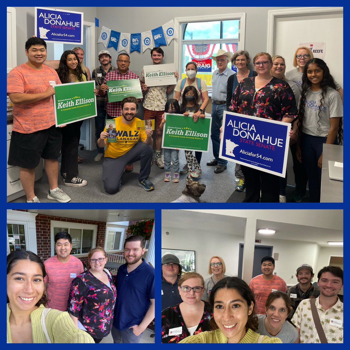 aliciadonahue's tweet photo. Thanks to @BrendanForMN, @AGEllison and all our incredible volunteers who showed up all day long to help us have conversations with our neighbors all across our district. /🧵 https://t.co/upRrQfbK31
