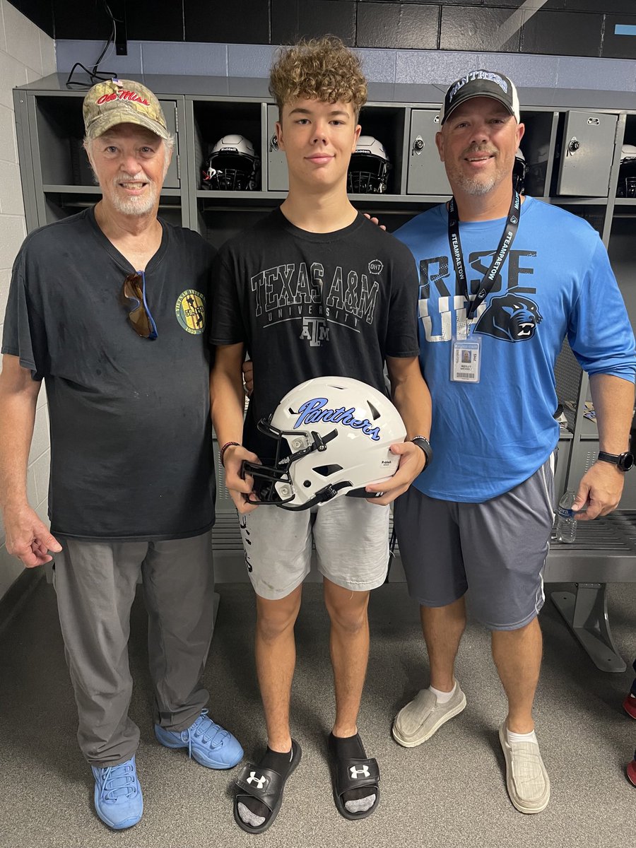 Our Fathers showed up for Dad’s and Decals and it was great to see! Young Men need Strong Men in their lives! You can’t beat these father son moments! #BuildingMen #GoPanthers 💪🏈