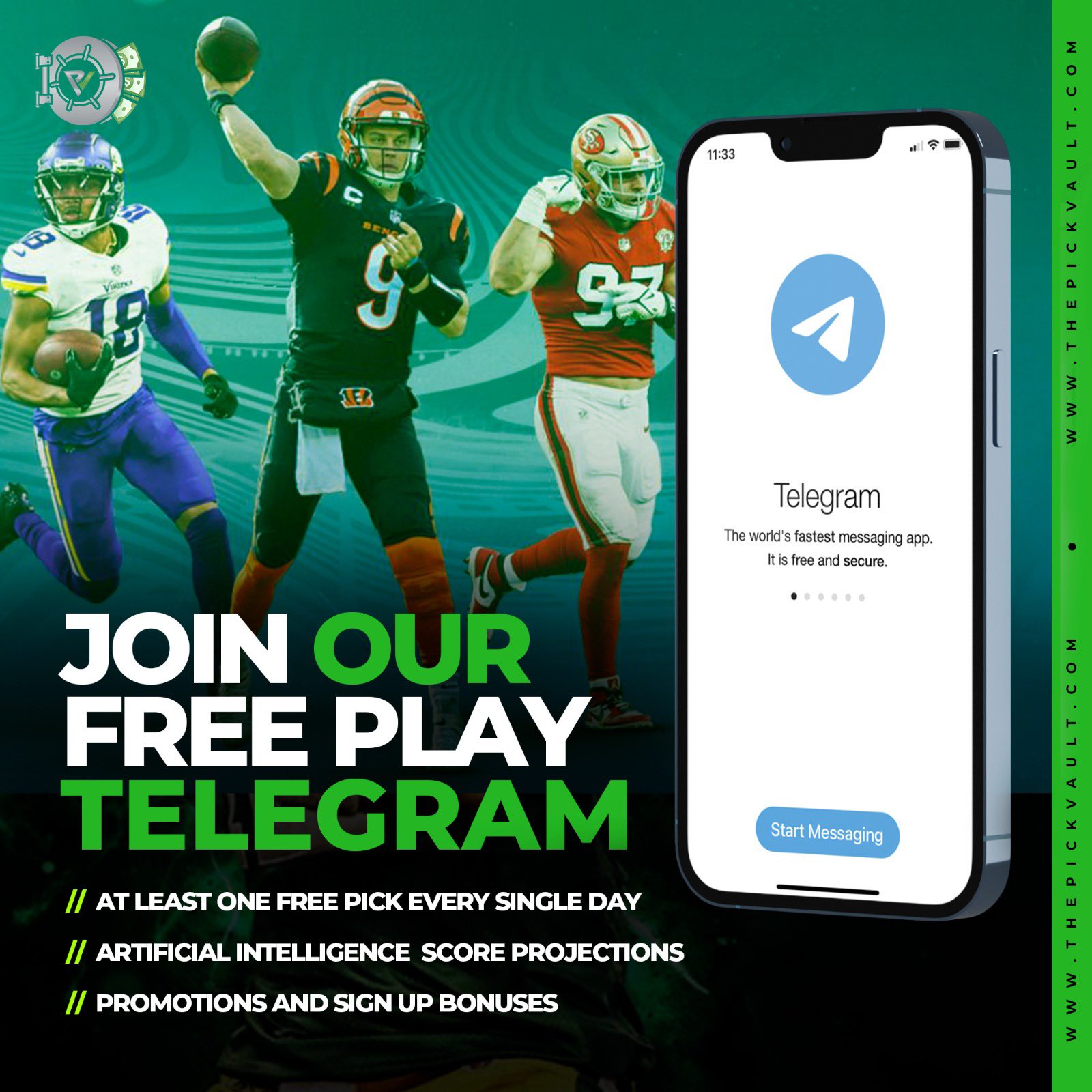 THE PICK VAULT SPORTS PICKS on Twitter "🚨💰 JOIN OUR FREE PICKS