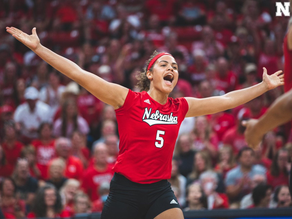 HuskerVB's tweet photo. TFW you rep the hometown team for the first time.

#HomeGrown 😊🌽 https://t.co/yQ1VtK8Xuh