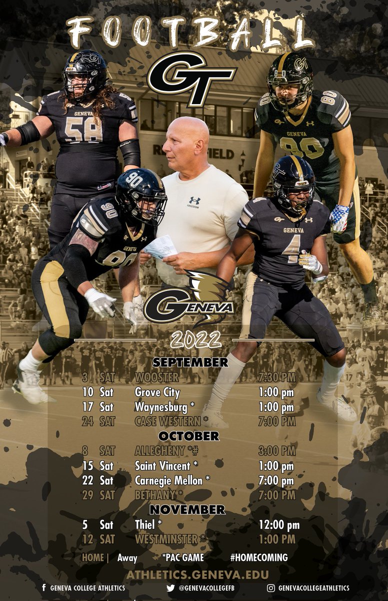 The Geneva 2022 football schedule!