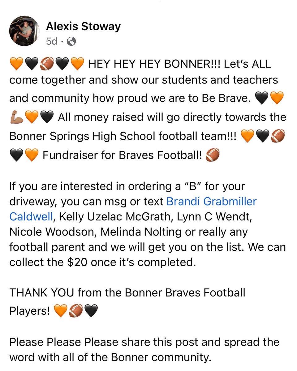 SarahBentonBSHS's tweet photo. I’ve already seen a few of these around town already and it’s giving me all the feels! There’s an alternative to a yard sign as well! #showingsupport #foreverbrave https://t.co/xtQEYf1q7W
