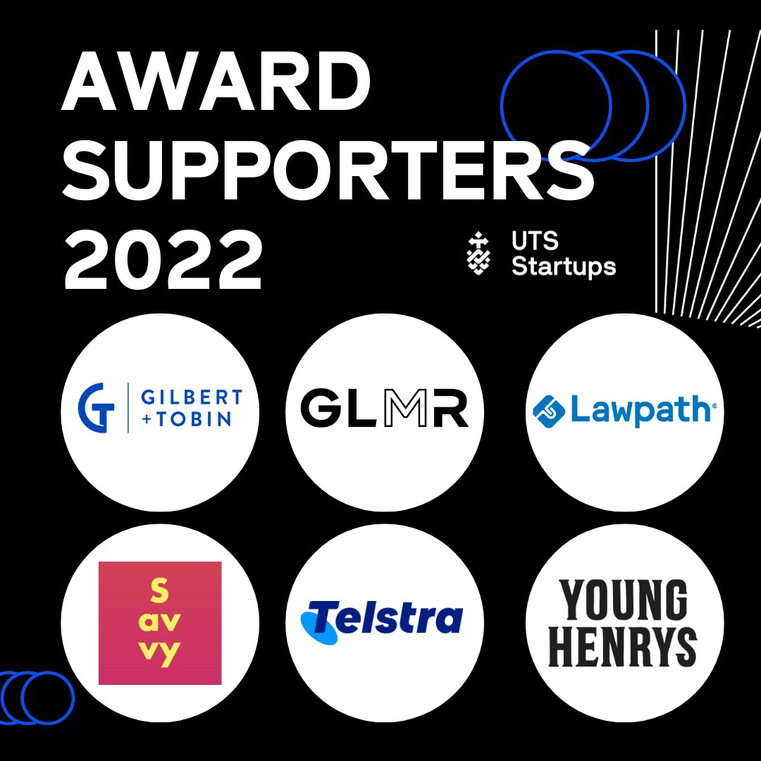 UTSStartups's tweet photo. A huge thank you to our Award supporters for supporting UTS Startups Awards and UTS Venture Day 2022! ✨
Find the full list Award supporters and prizes here: https://t.co/L6rK4ZDJqU
#UTSStartups #entrepreneurship #UTSStartupsFestival https://t.co/urqvhvU9JT