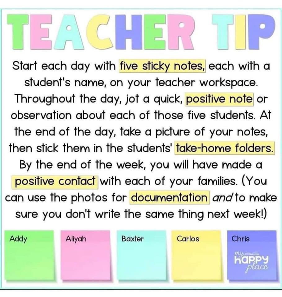 I love this idea! What a great way to ensure those positive notes are making it home😊