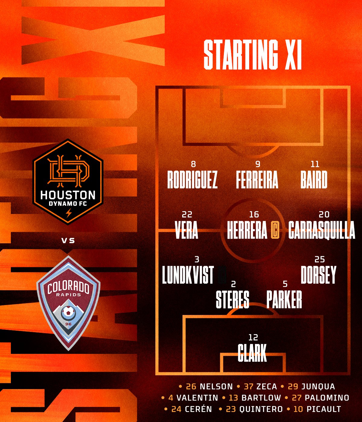 Houston Dynamo FC on Twitter: "Our squad tonight in Commerce City. #